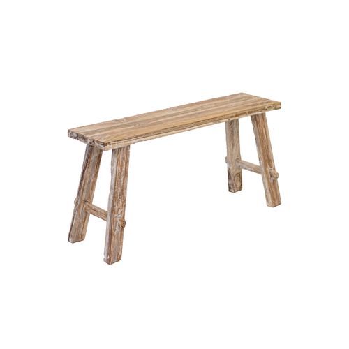 Rustico Reclaimed Teak Bench - Medium, Whitewash