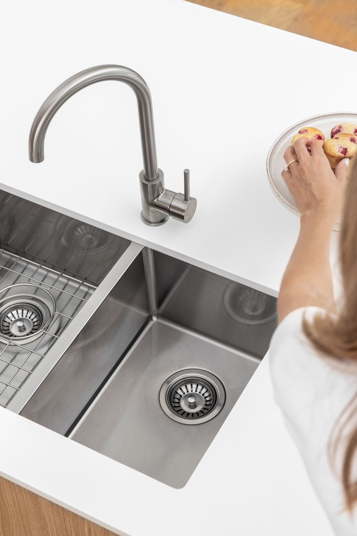Vita Double Kitchen Sink 760mm - Stainless Steel