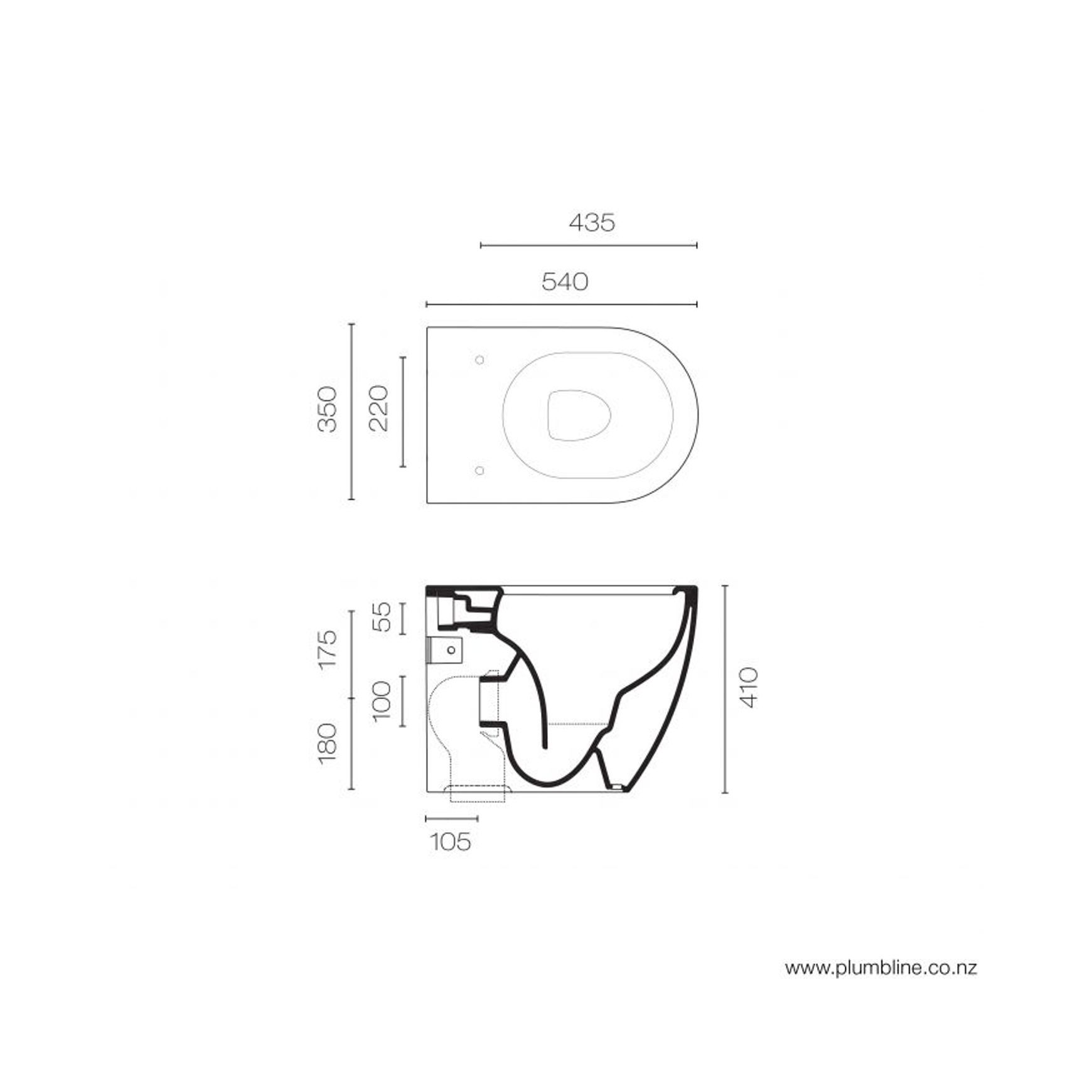 Sfera 54 Rimless Floor Mount Toilet