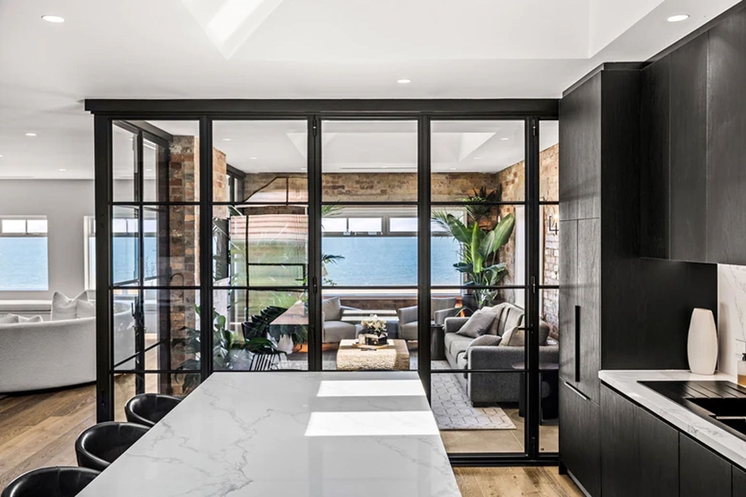 Steel Frame Glass Bifold Doors - Galvanised FPS50