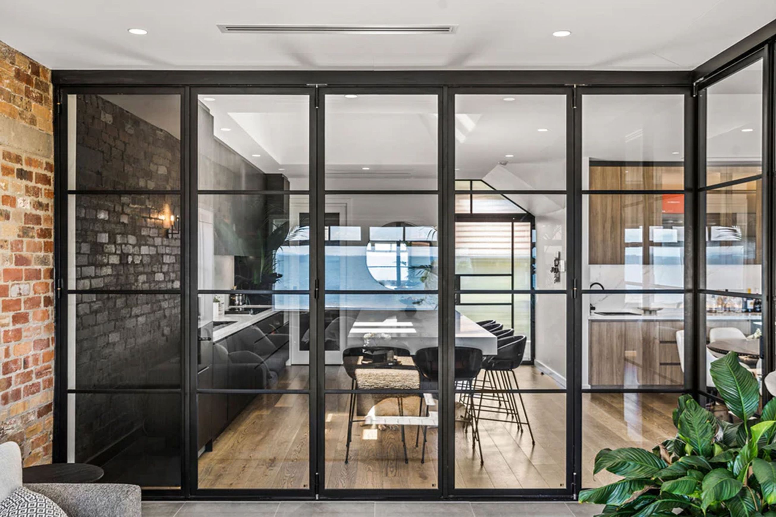 Steel Frame Glass Bifold Doors - Galvanised FPS50