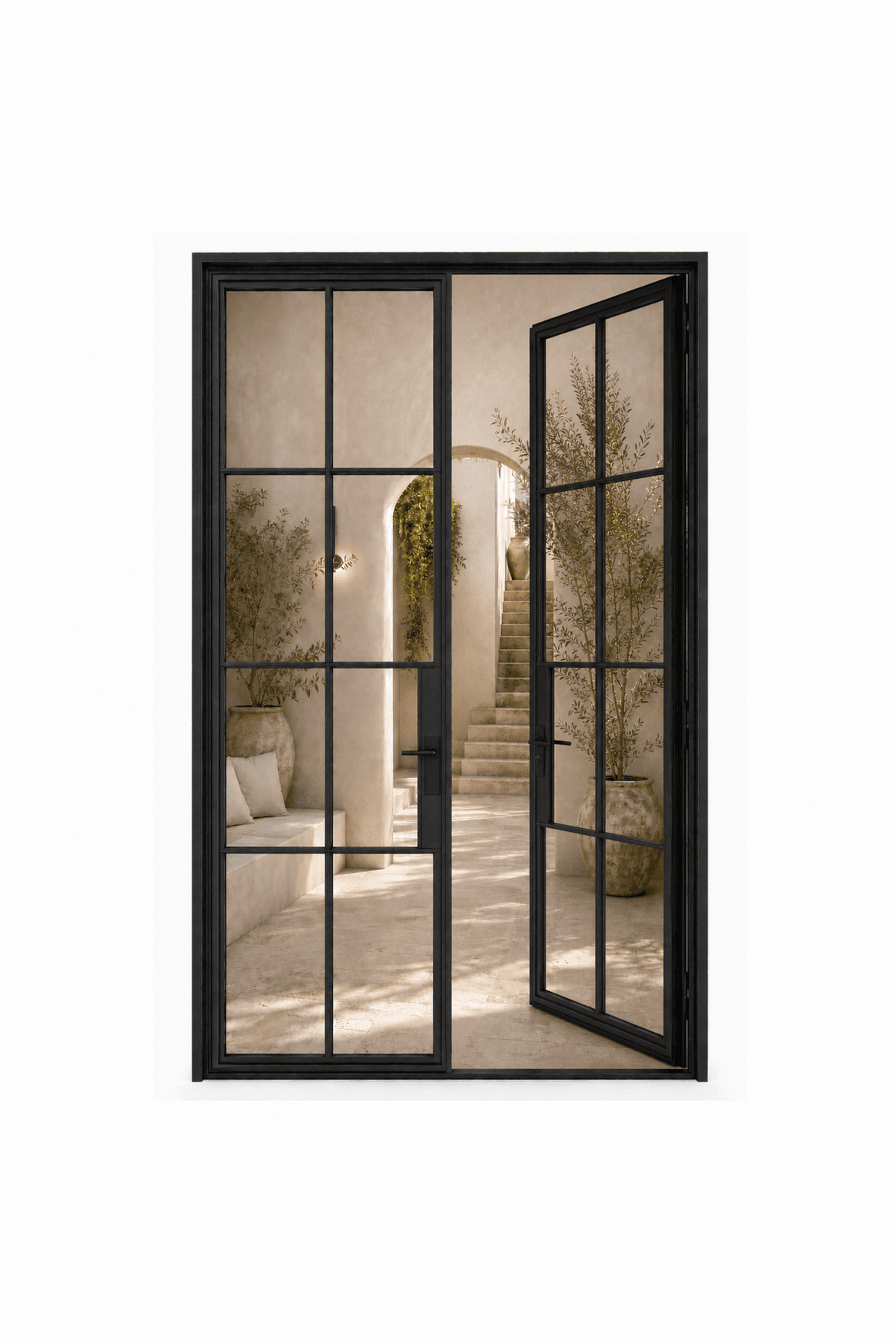 16-Lite Divider Double Door l SD7 l Steel Doors