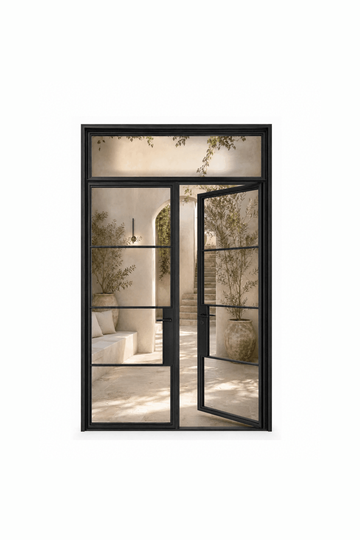 Double French Door with Transom l SD9 l Steel Doors