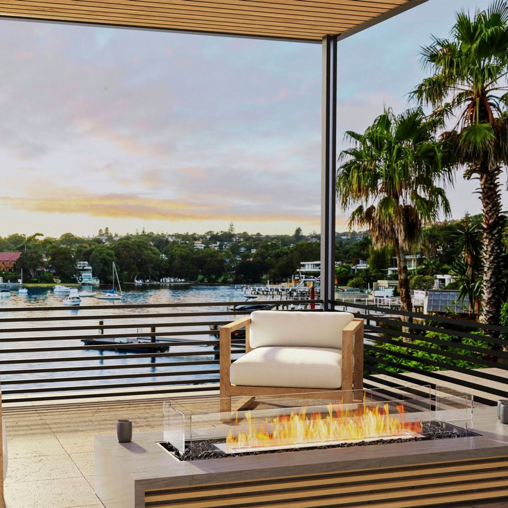 EcoSmart Flex Bench Biofuel Fireplace