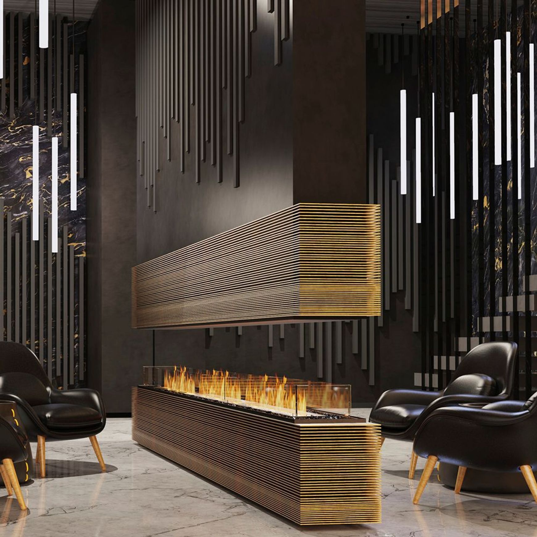 EcoSmart Flex Island Biofuel Fireplace