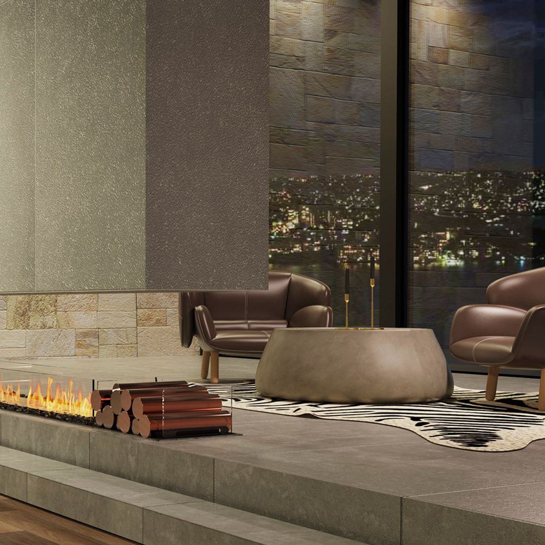 EcoSmart Flex Island Biofuel Fireplace