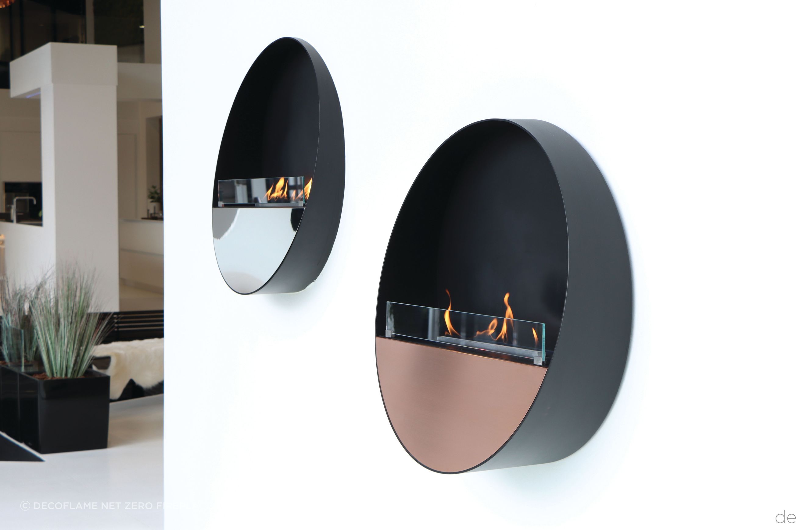 Decoflame Tokyo Wall Mounted BEV Net Zero Fireplace