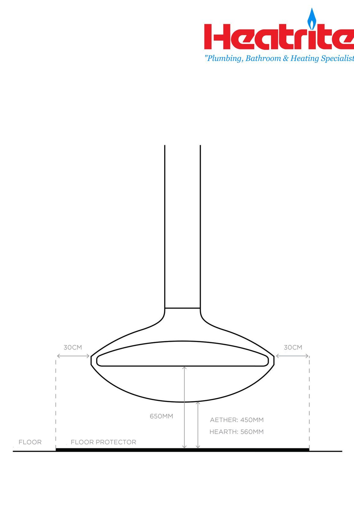 Aurora Aether Suspended Fireplace