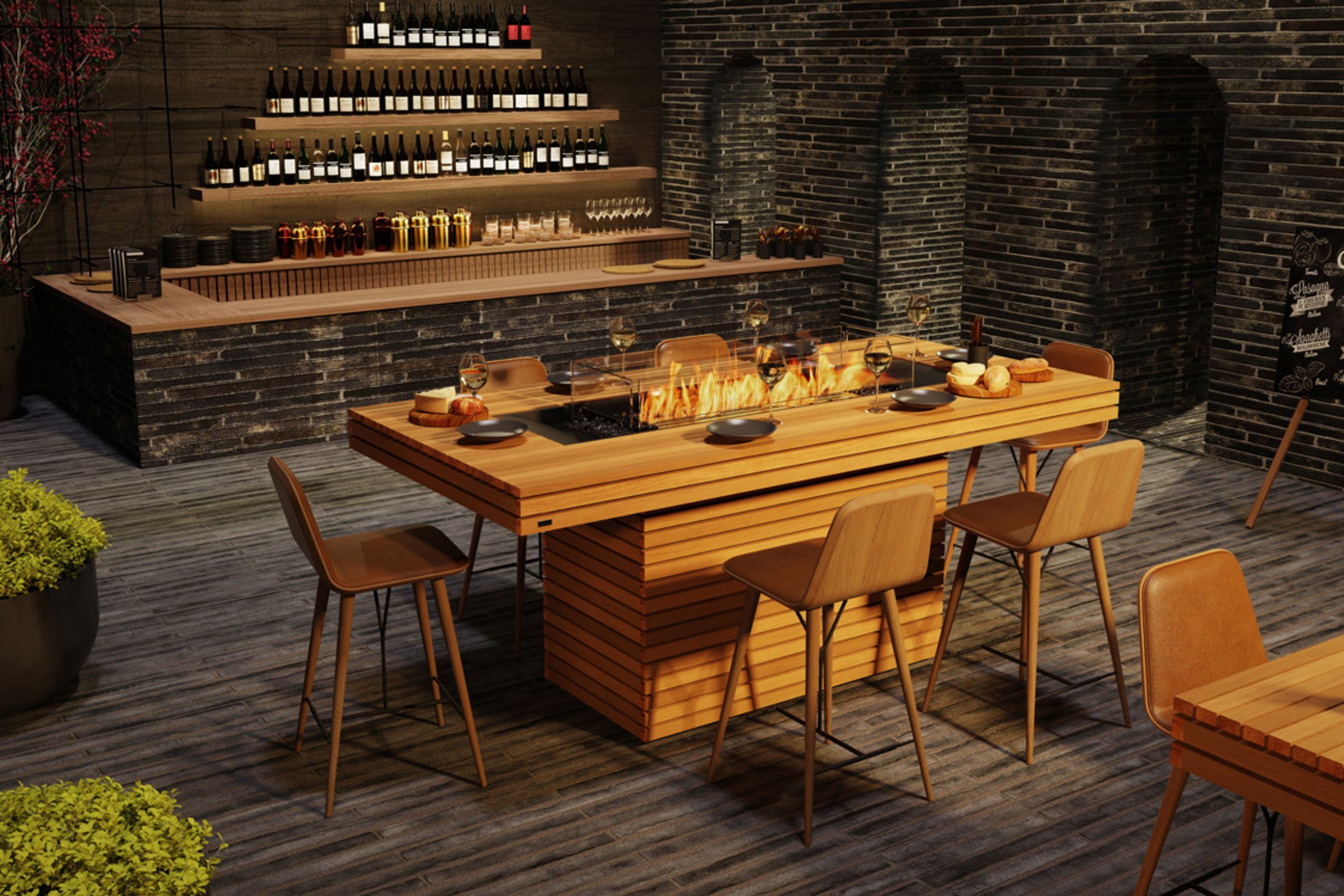 EcoSmart Gin 90 Bar Biofuel Fireplace