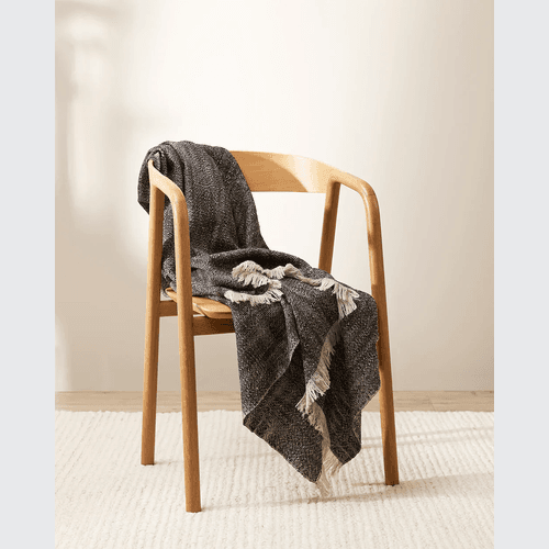 Baya Perendale Throw - Black | 100% Wool