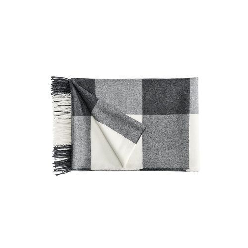 Fischbacher 1819 Alpaca Throw - Carre Black and White
