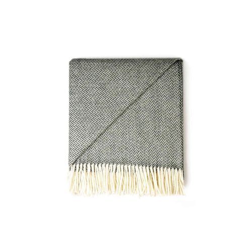 Ruanui Station Lambswool Throw - Goss Green Chevron