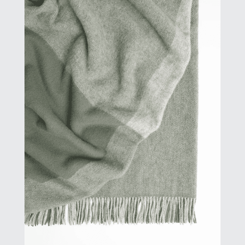 Weave Home Riverton Throw - Aloe | 100% Wool | Large