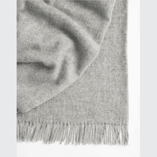 Weave Home Nevis Throw Blanket - Ash | NZ Lambswool
