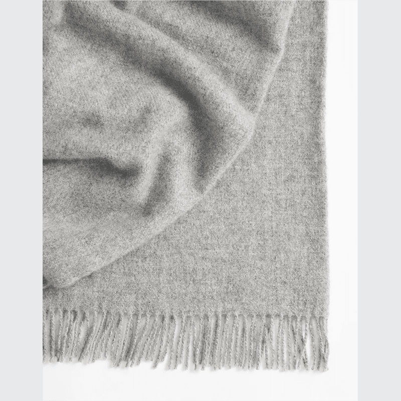 Weave Home Nevis Throw Blanket - Ash | NZ Lambswool