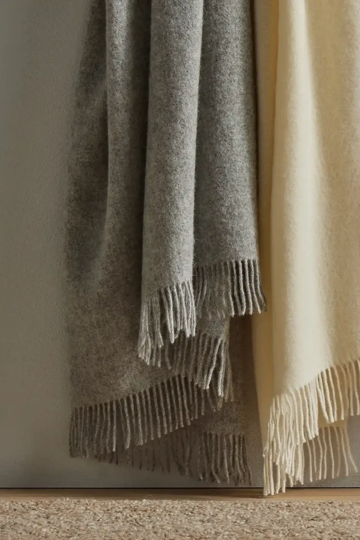 Weave Home Nevis Throw Blanket - Snow | NZ Lambswool