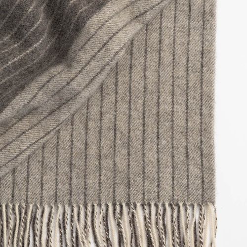 Weave Home Clyde Throw Blanket - Grey | 100% Wool | Large Size