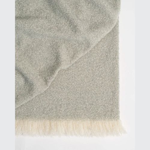 Weave Home Clive Wool Throw Blanket - Laurel | NZ Made | Bouclé