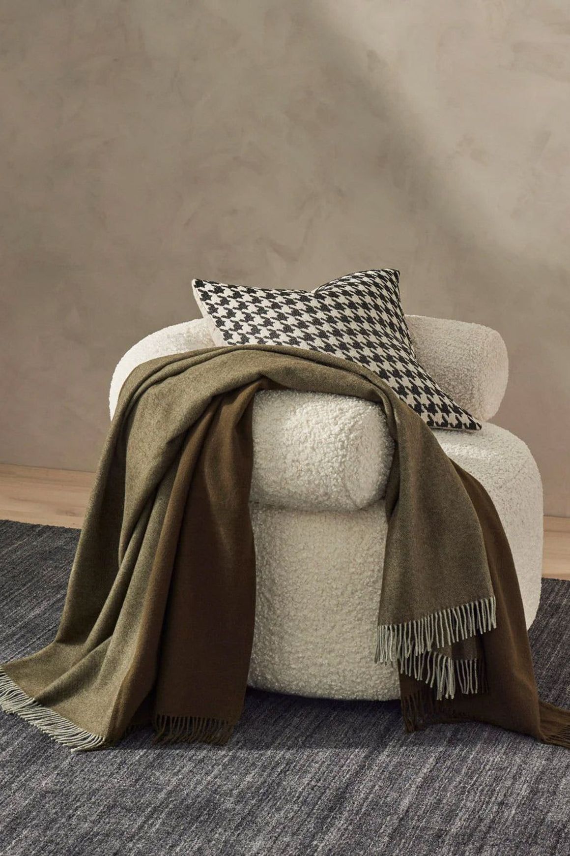 Weave Home Fiord Throw Blanket - Kelp | 100% Premium Wool