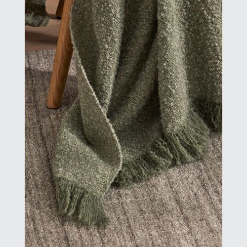 Weave Home Clive Throw - Spruce | Wool Throw Blanket