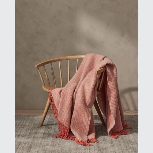 Weave Home Lerwick Throw Blanket - Tangelo | 100 % Wool