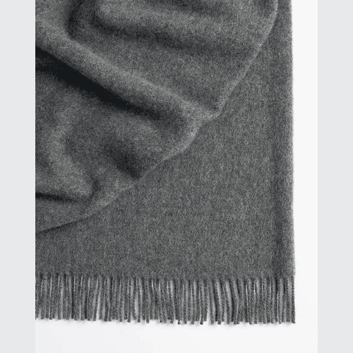 Weave Home Nevis Throw Blanket - Charcoal | NZ Lambswool