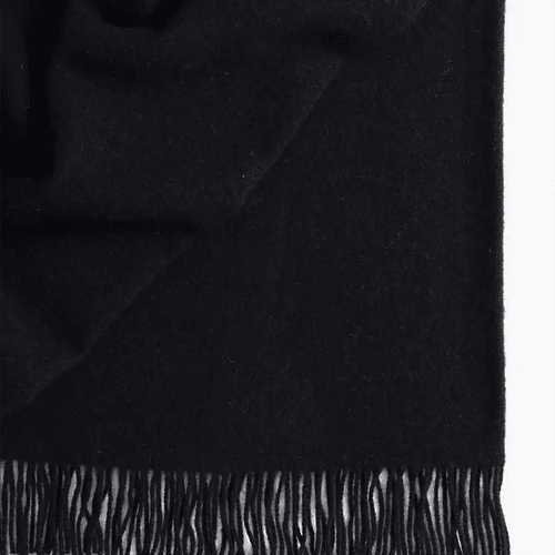 Weave Home Nevis Throw Blanket - Black | NZ Lambswool