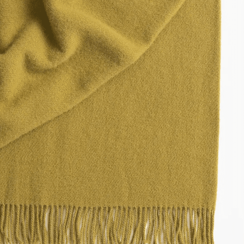 Weave Home Nevis Throw Blanket - Chartreuse | NZ Lambswool