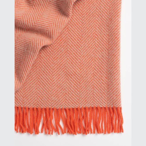 Weave Home Lerwick Throw Blanket - Tangelo | 100 % Wool