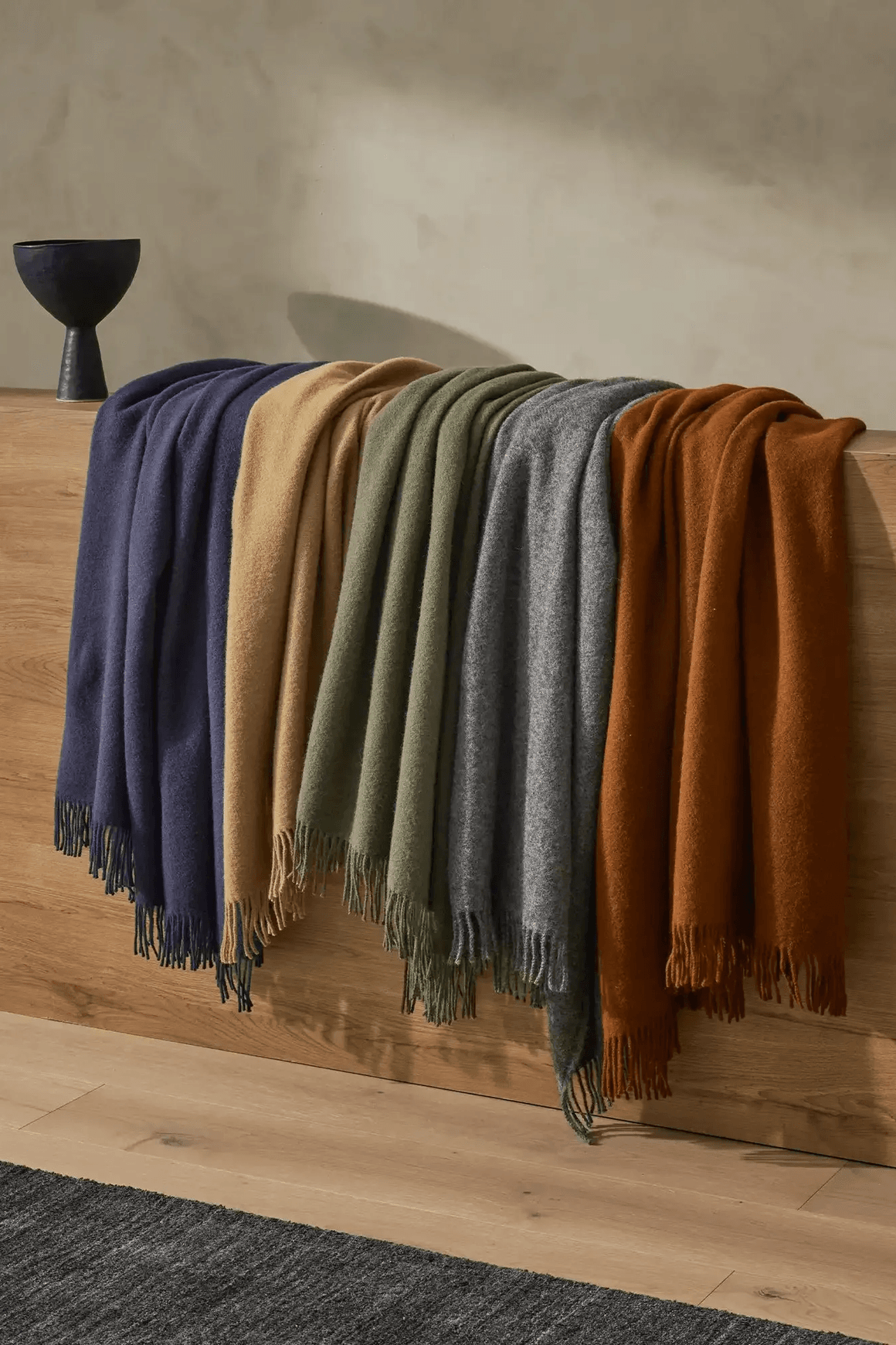 Weave Home Nevis Throw Blanket - Spice | NZ Lambswool