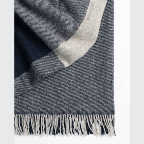 Weave Home Riverton Throw Navy | 100% Wool | Large Size