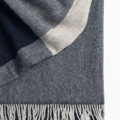 Weave Home Riverton Throw Navy | 100% Wool | Large Size