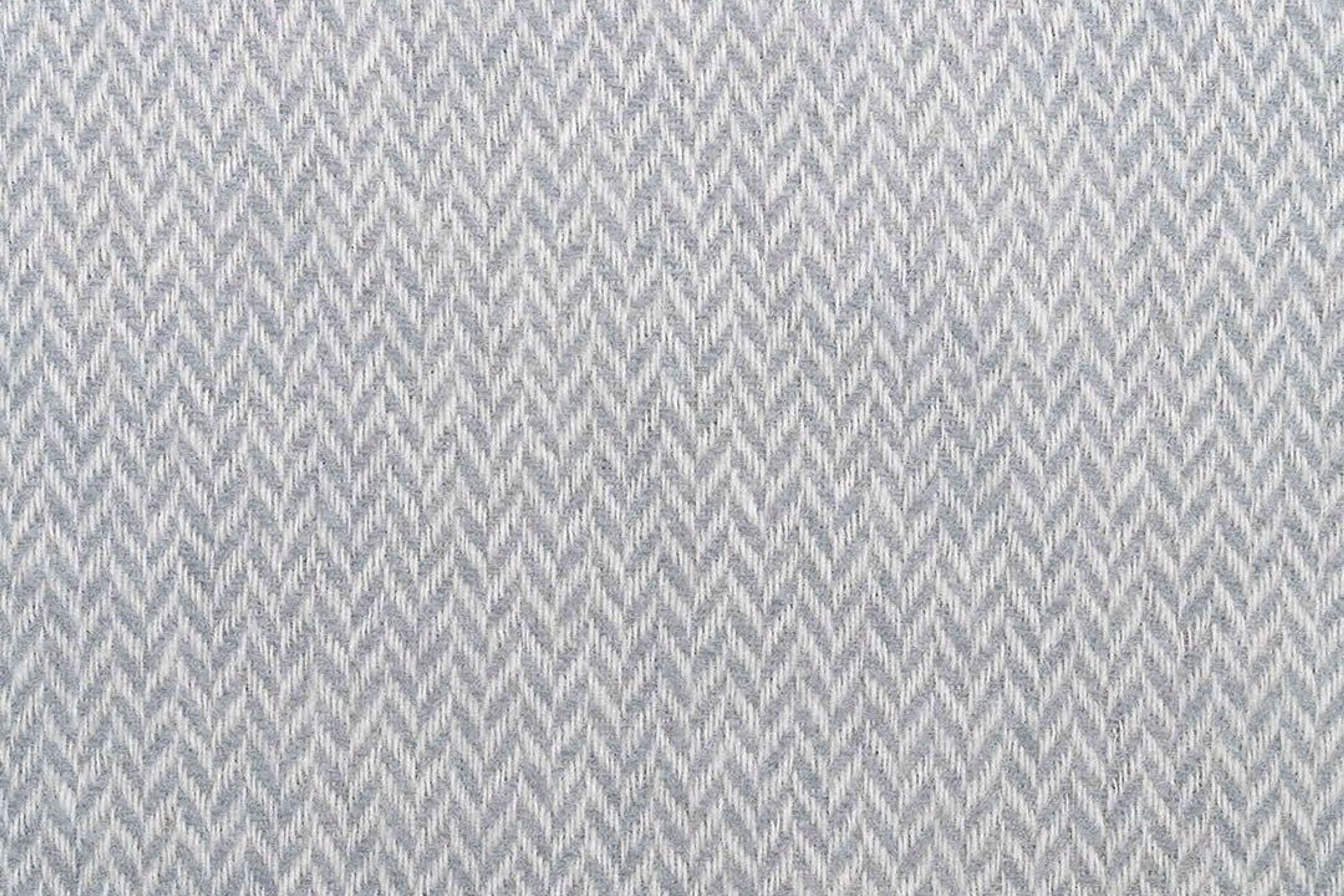 Ruanui Station Lambswool Throw - Gully Grey Chevron