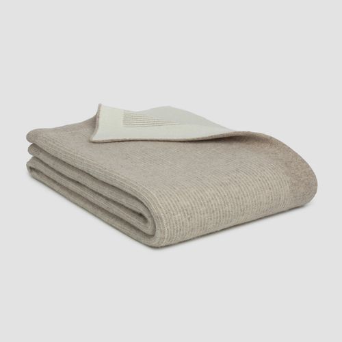 Reversible Rib Angora & Merino Wool Throws