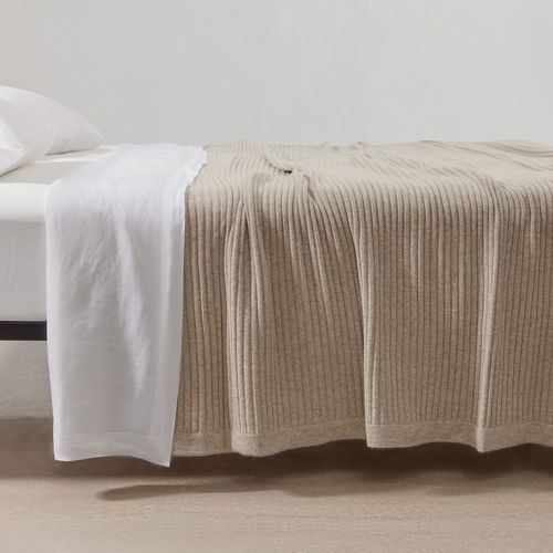 Wide Rib Angora & Merino Wool Blankets