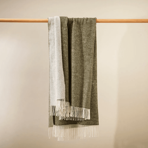 Baya Casa Throw - Kale | Merino Blend