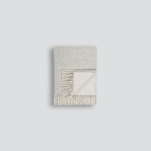 Baya Casa Throw - Silver | Merino Blend