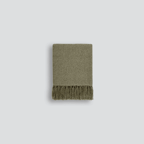 Baya Richmond Throw - Moss | Acrylic/Wool Blend
