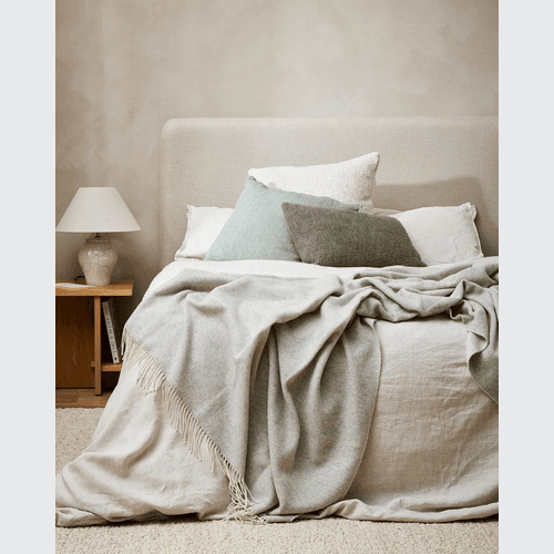 Baya Casa Throw - Silver | Merino Blend