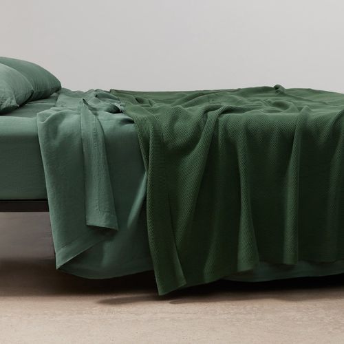 Moss Stitch Cotton Blankets