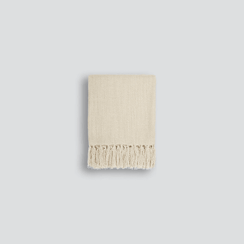 Baya Richmond Throw - Ecru | Acrylic/Wool Blend