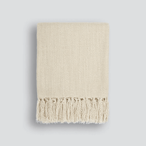 Baya Richmond Throw - Ecru | Acrylic/Wool Blend