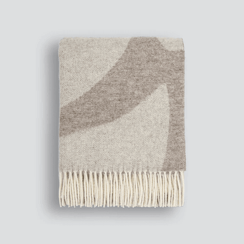 Baya Flagstone Throw Blanket - Fawn | 100% NZ Wool