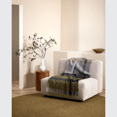 Baya Brunswick Throw - Olive | Pure NZ Wool