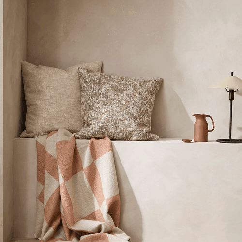 Baya Winton Throw - Coral | Wool/Cotton Blend