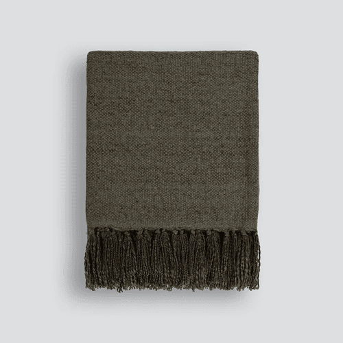 Baya Richmond Throw - Dark Olive | Acrylic/Wool Blend