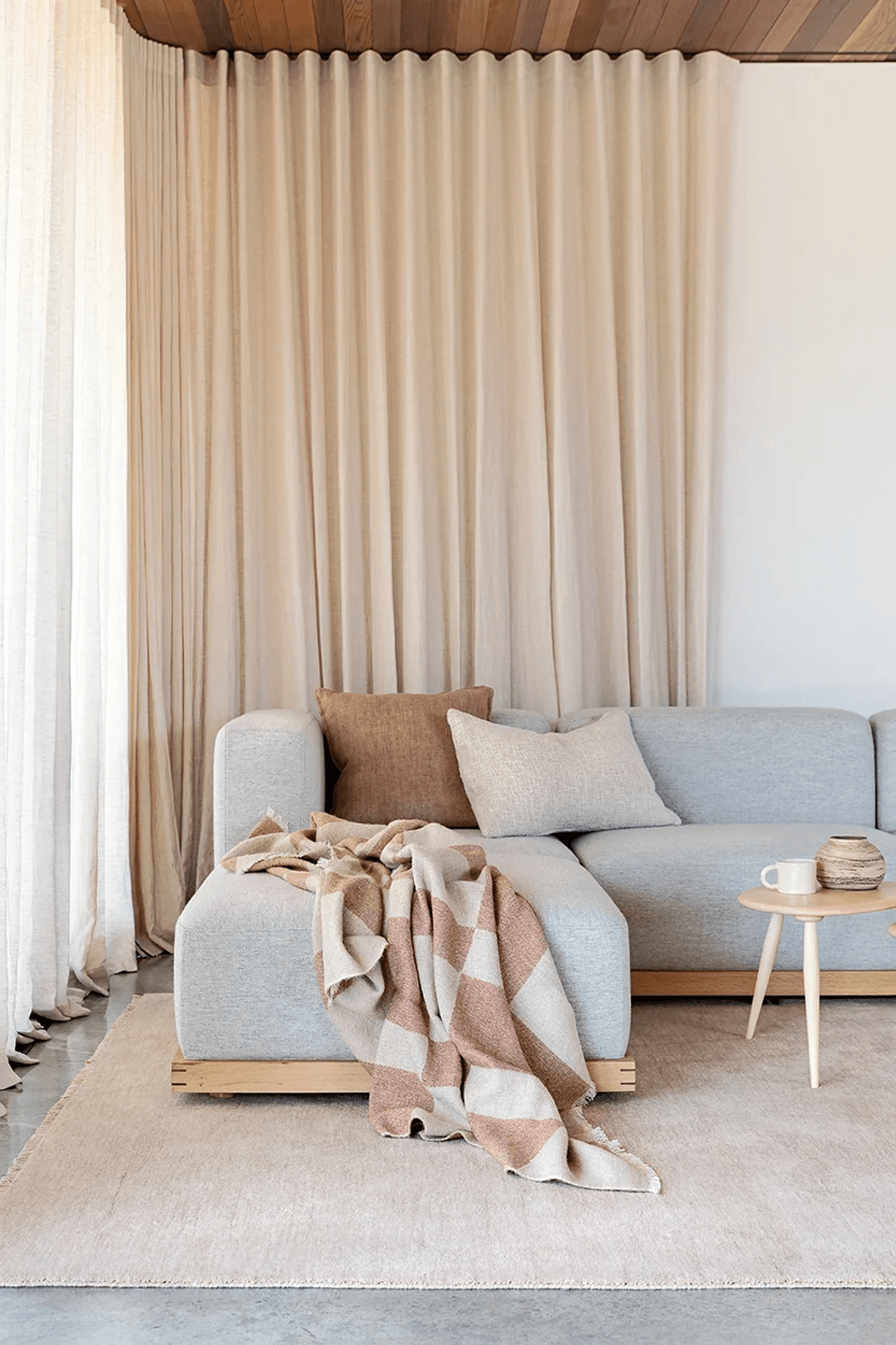Baya Winton Throw - Coral | Wool/Cotton Blend