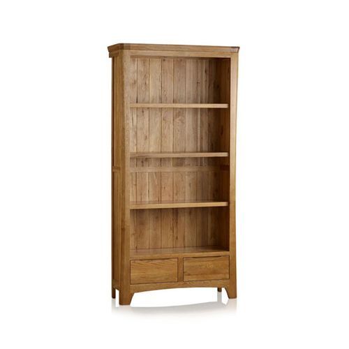 Renwick Rustic Solid Oak Bookcase Cabinet