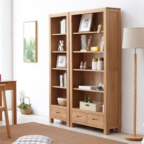 Humbie Natural Solid Oak Slim Bookcase