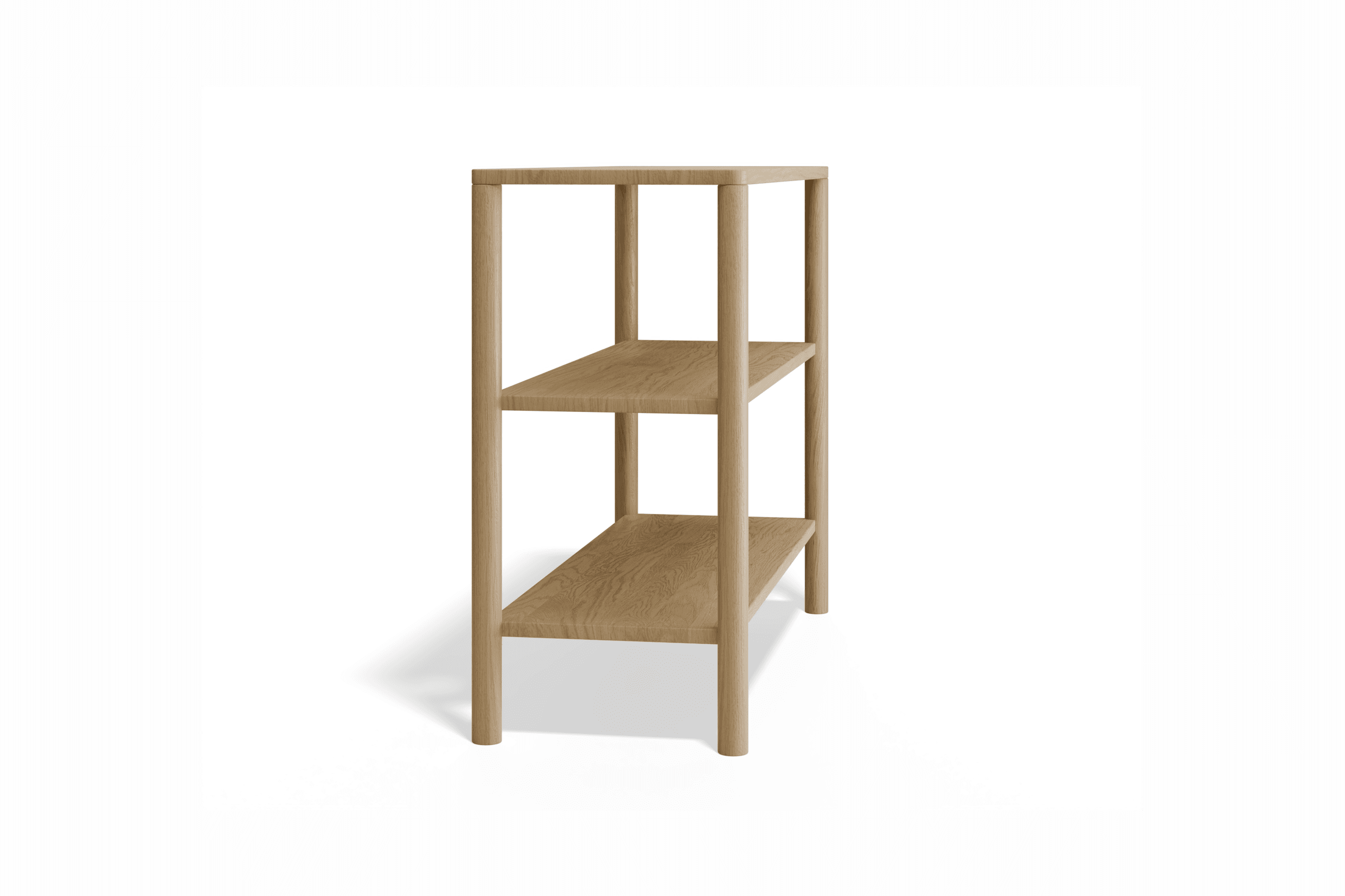 Nordica Bookshelf - 2 Tier Solid Oak (small)